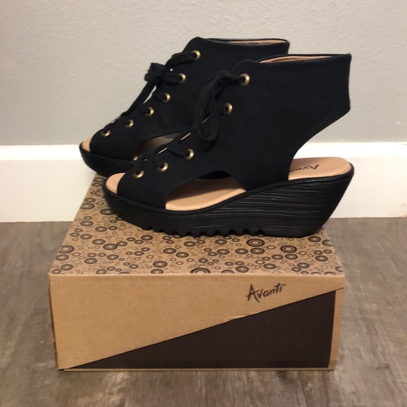 Avanti Torrie Black wedge shoe - Picture 4 of 4